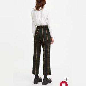 Levis Math Club Flare Womens Trousers size 25 x 27 multicolor plaid